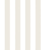 Sam wallpaper by Sandberg, broad vertical stripes in pale greige and white, flat swatch