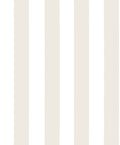 Sam wallpaper by Sandberg, broad vertical stripes in pale greige and white, flat swatch