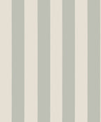 Sam wallpaper by Sandberg, broad vertical stripes in sage green and cream, flat swatch