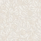 Olof wallpaper by Sandberg in soft greige, leafy willow and pompom bloom design tone-on-tone, flat roll swatch