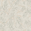 Idun wallpaper by Sandberg in sage green and beige berries on cream, leafy branch botanical, flat swatch