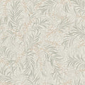 Idun wallpaper by Sandberg in sage green and beige berries on cream, leafy branch botanical, flat swatch