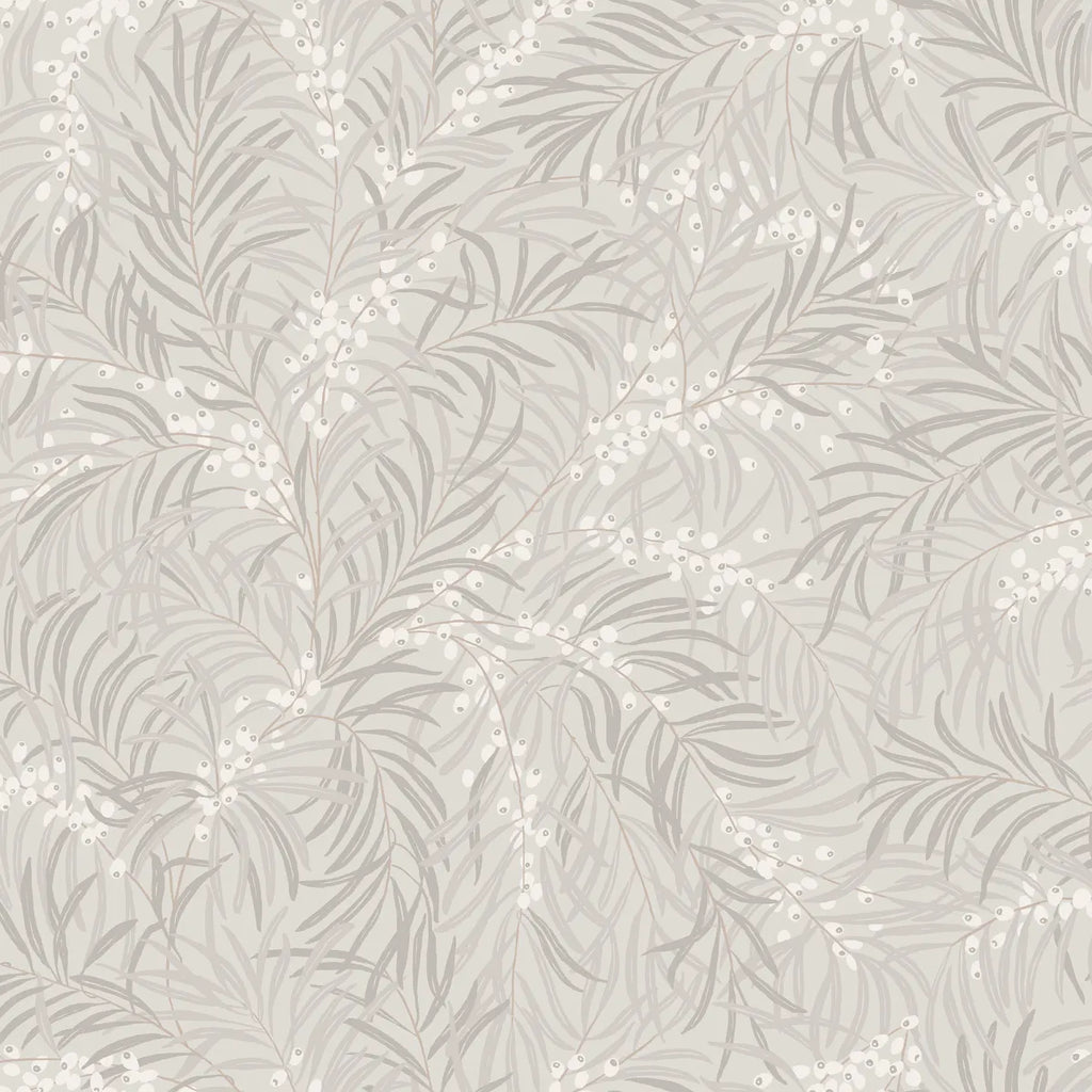 Idun Mineral Gray wallpaper by Sandberg – botanical design