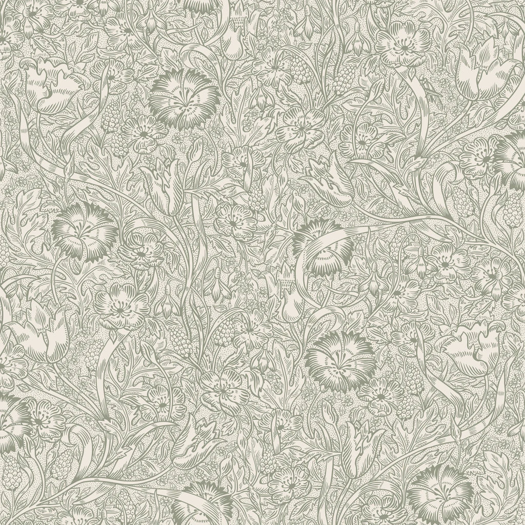 Caroline Moss Green wallpaper by Sandberg – botanical design