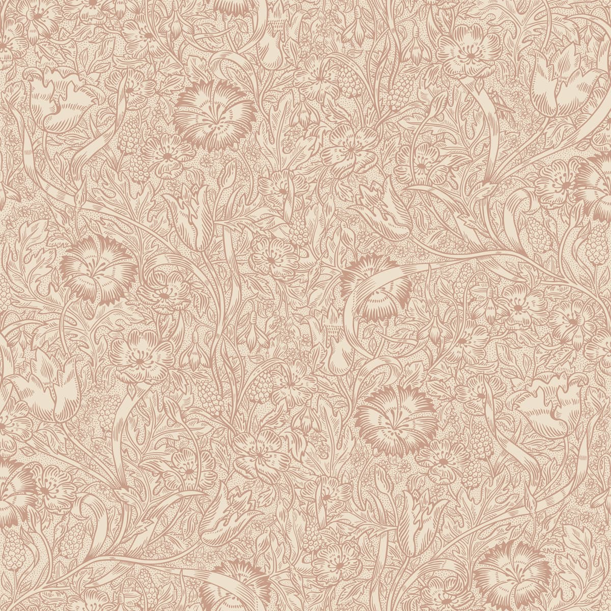 Caroline Terracotta wallpaper by Sandberg – botanical design