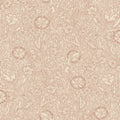 Caroline wallpaper by Sandberg in dusky blush pink, scrolling dianthus and wildflower motif, flat roll swatch