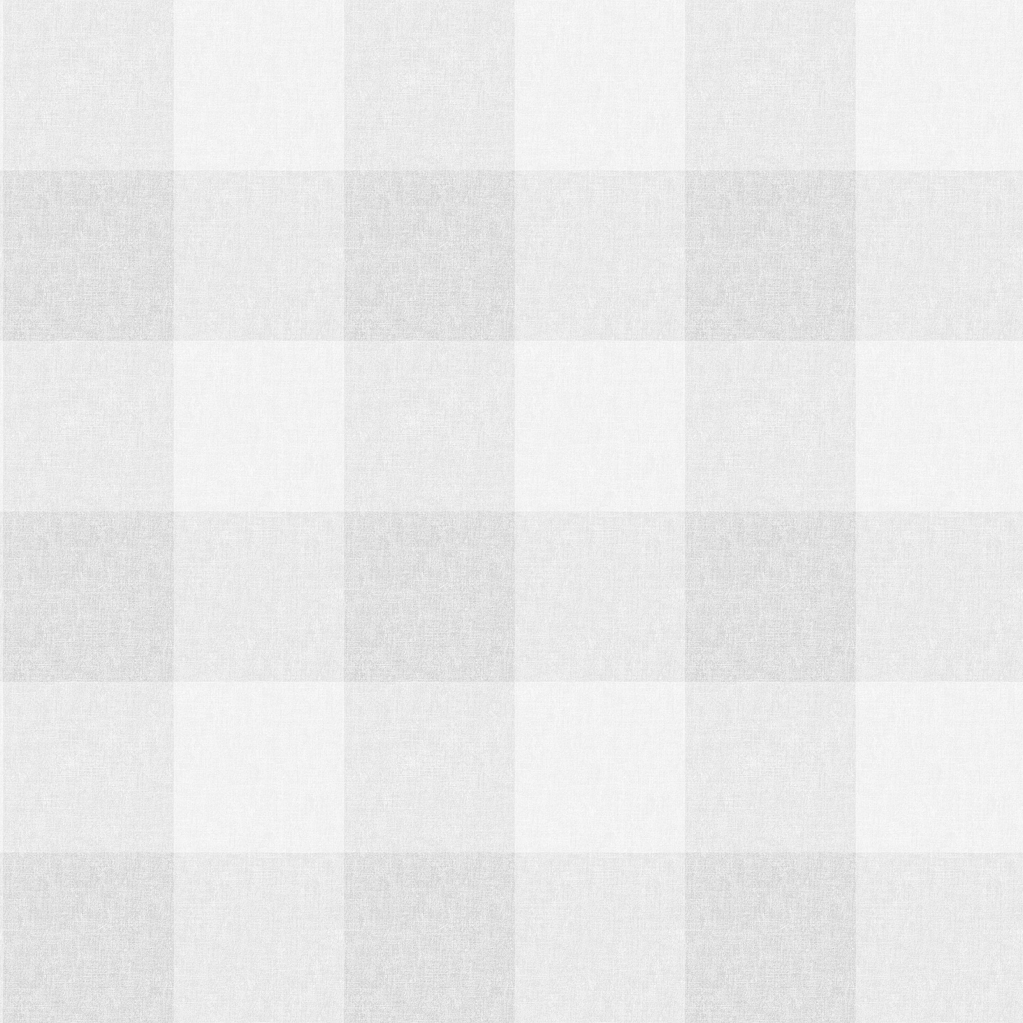 Lykke wallpaper by Sandberg in light grey, large buffalo-check plaid with a linen texture, flat roll swatch