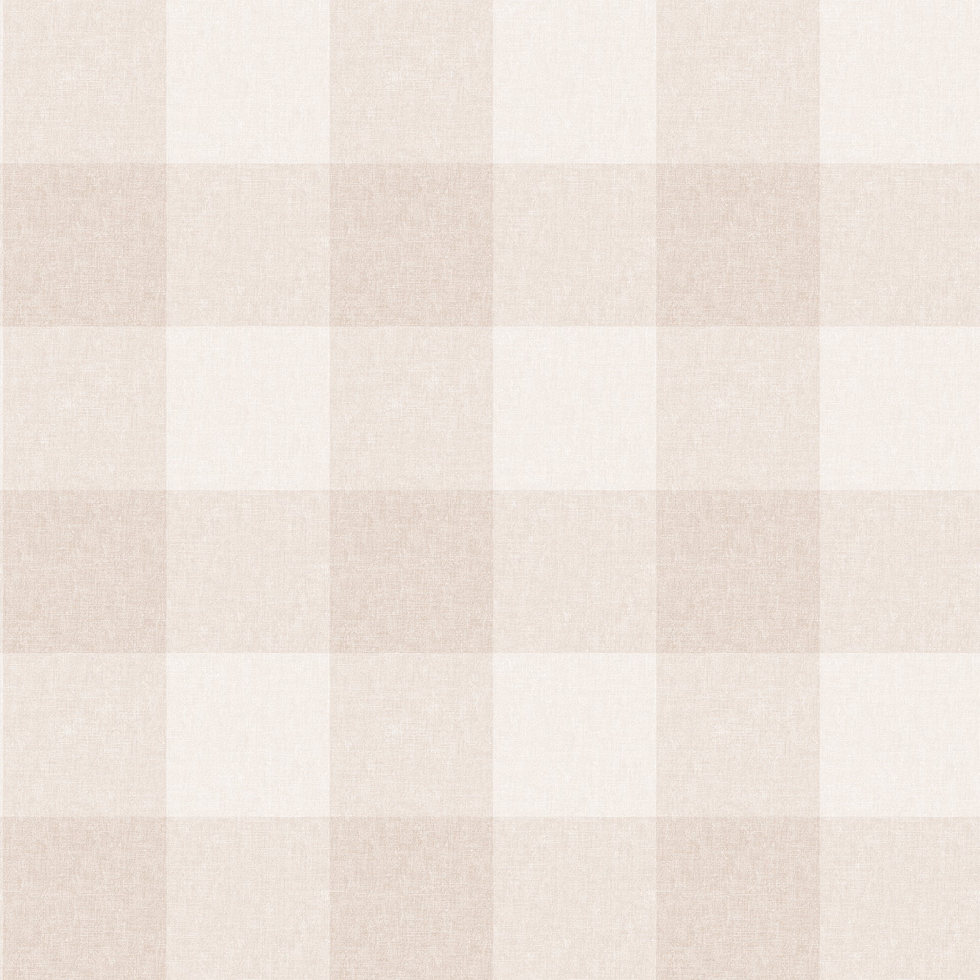 Lykke wallpaper by Sandberg in blush beige-pink, oversized check plaid with linen texture, flat roll swatch