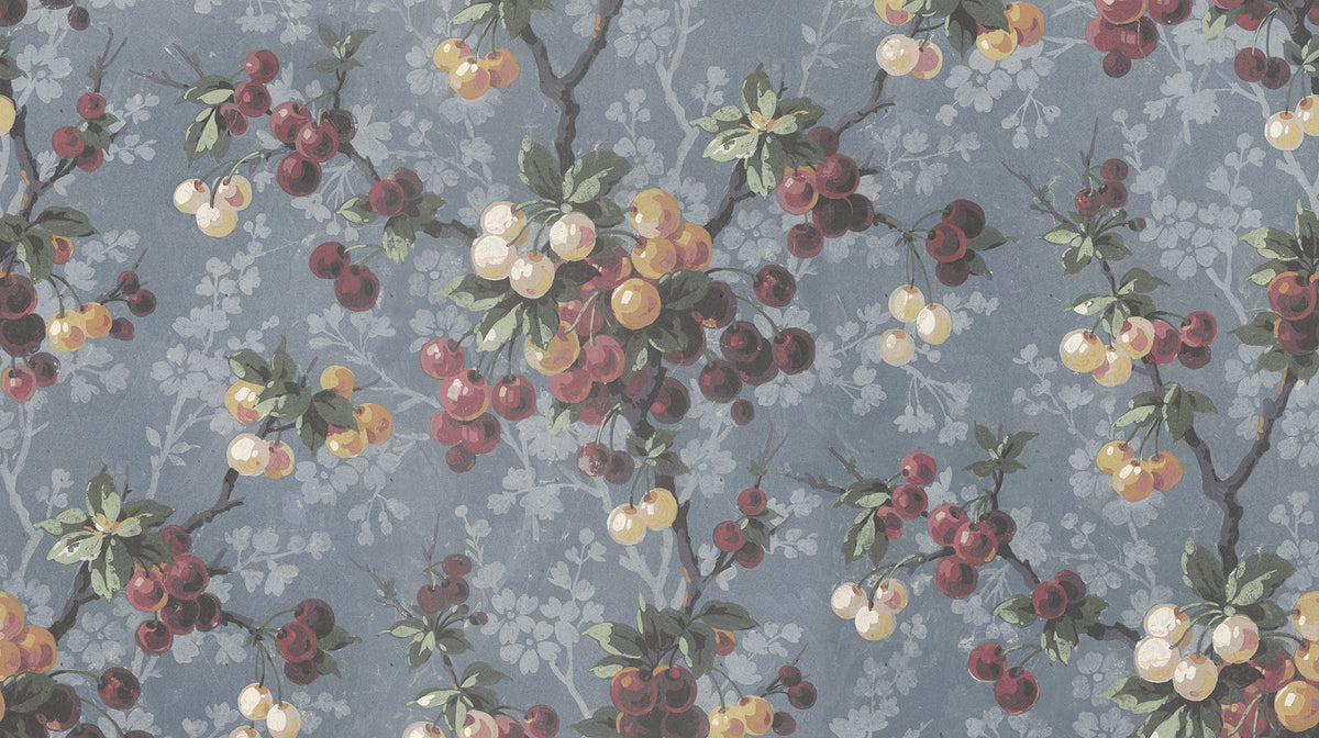 Franka wall mural by Sandberg in Sky Blue, flat swatch showing the repeat