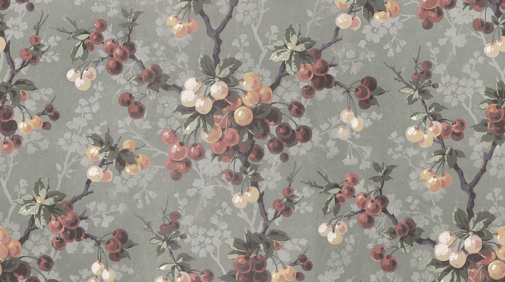 Franka wall mural by Sandberg in Sage Green, flat swatch showing the repeat