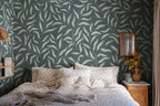 Jennie wall mural by Sandberg in Classic Blue, styled on an interior wall