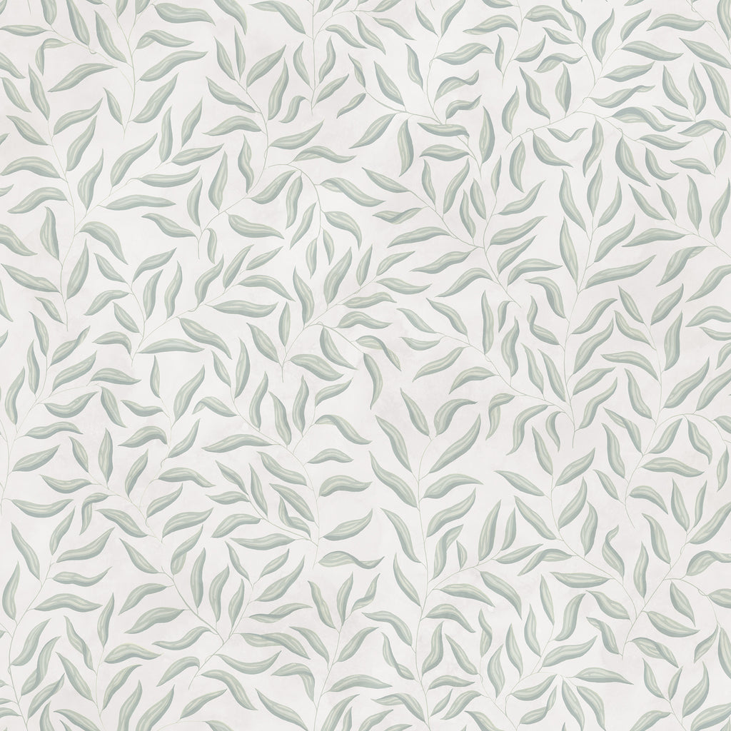 Jennie wall mural by Sandberg in Spring Green, flat swatch showing the repeat