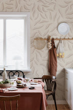 Jennie wall mural by Sandberg in Hazel, styled in a room, view 2