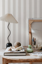 Sam wallpaper by Sandberg in Clay, styled on an interior wall