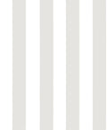 Sam wallpaper by Sandberg, broad vertical stripes in soft grey and white, flat swatch