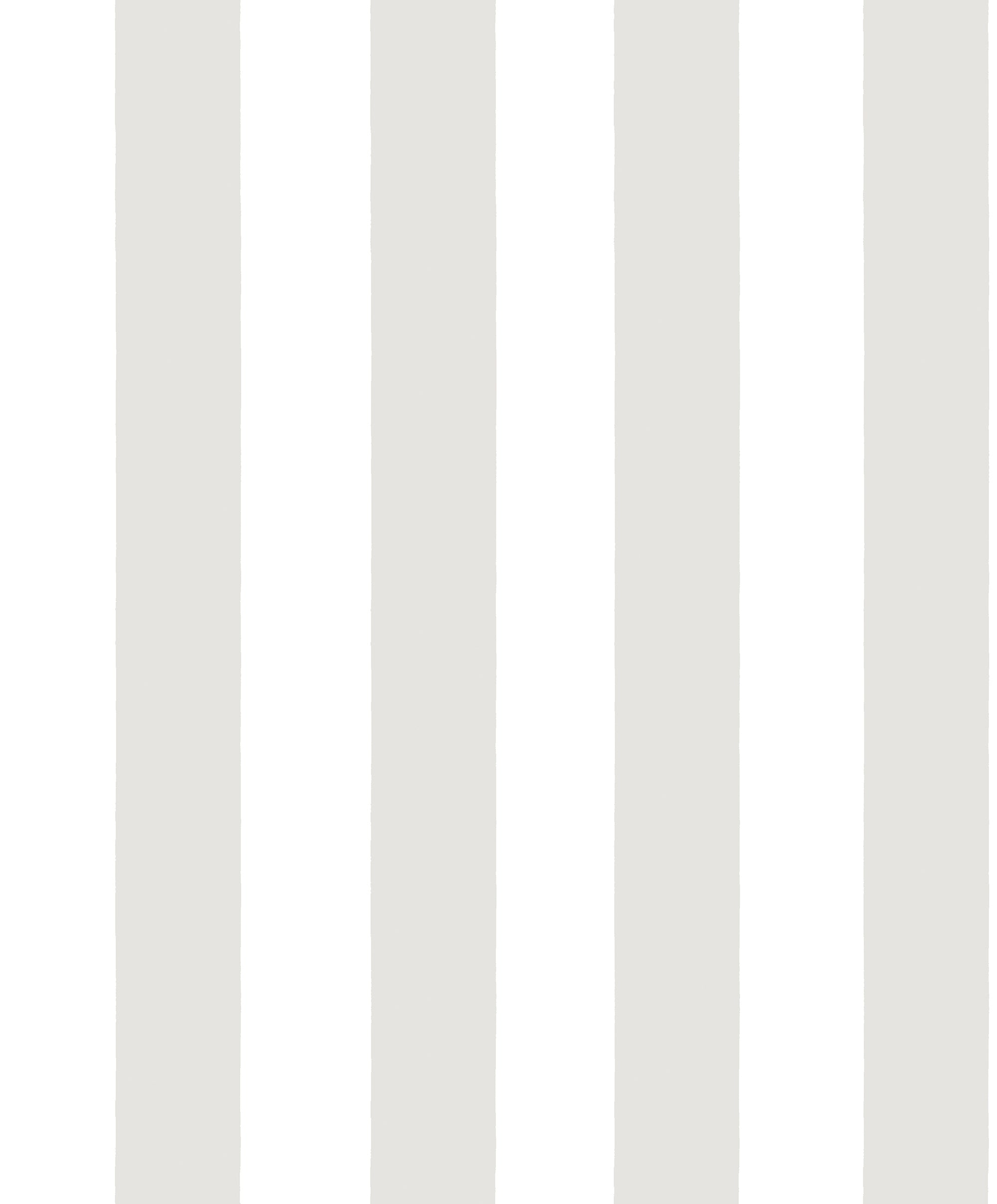 Sam wallpaper by Sandberg, broad vertical stripes in soft grey and white, flat swatch