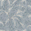 Idun wallpaper by Sandberg in dusty blue with cream berries, leafy branch botanical, flat swatch