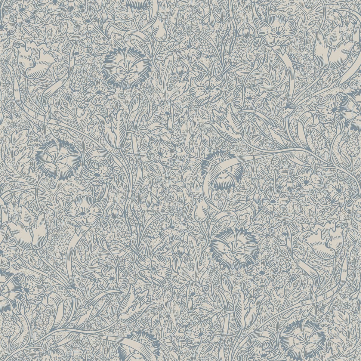 Caroline Indigo Blue wallpaper by Sandberg – botanical design