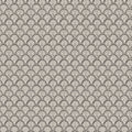Beata wallpaper by Sandberg, flat swatch of a small Japanese-style scalloped fan and flower pattern in charcoal on a cream ground