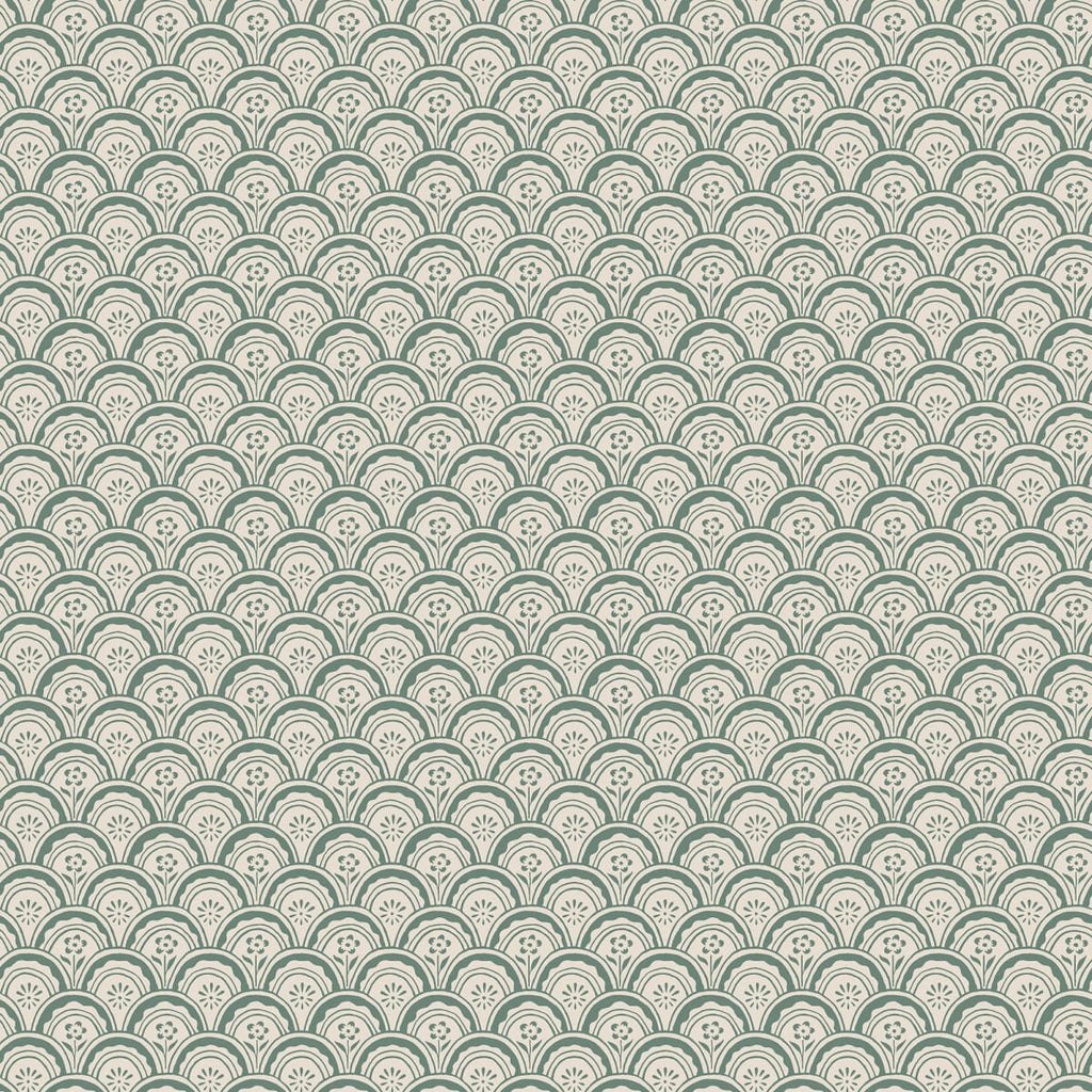 Beata Moss Green wallpaper by Sandberg – botanical design