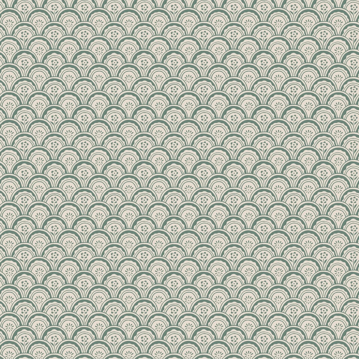 Beata Moss Green wallpaper by Sandberg – botanical design