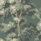 Raphael wallpaper by Sandberg in Moss Green – botanical, forest design, flat pattern repeat