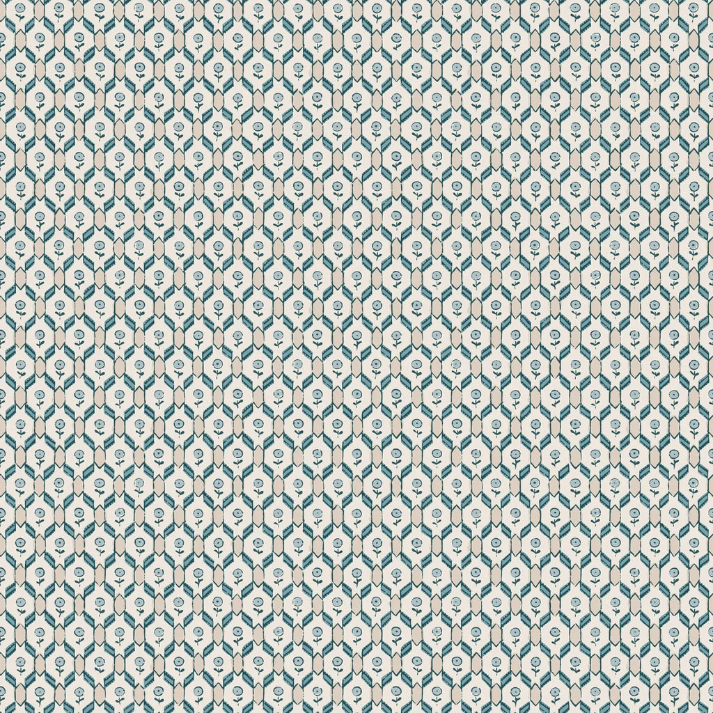 Hugo Misty Blue wallpaper by Sandberg – botanical design