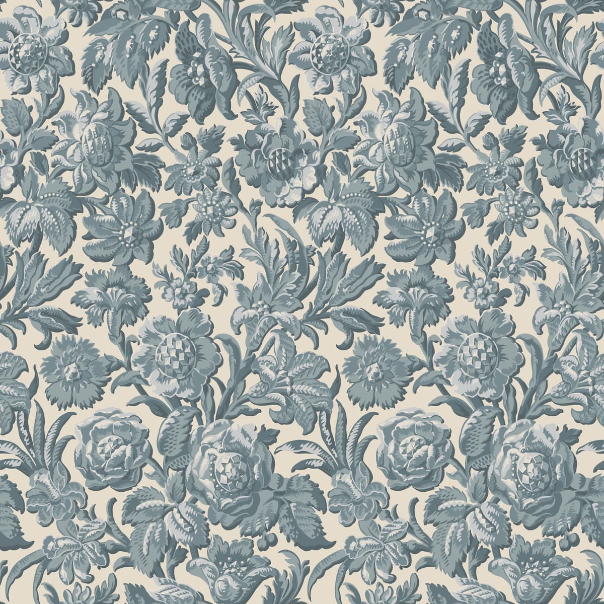Valentin Misty Blue wallpaper by Sandberg – floral design