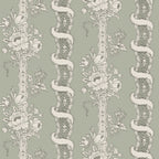Alexandra Sage Green wallpaper by Sandberg – stripe design