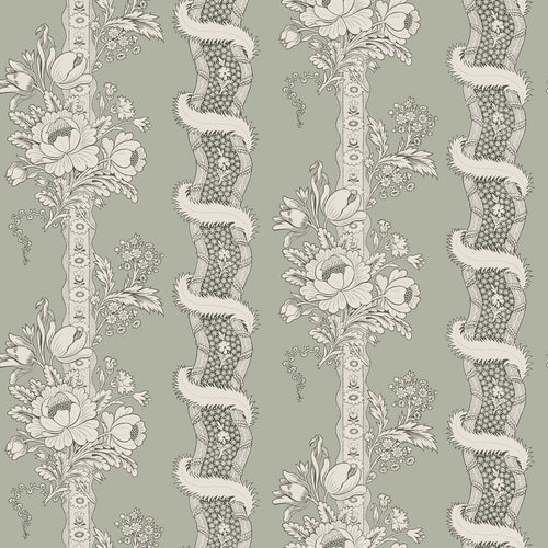 Alexandra Sage Green wallpaper by Sandberg – stripe design