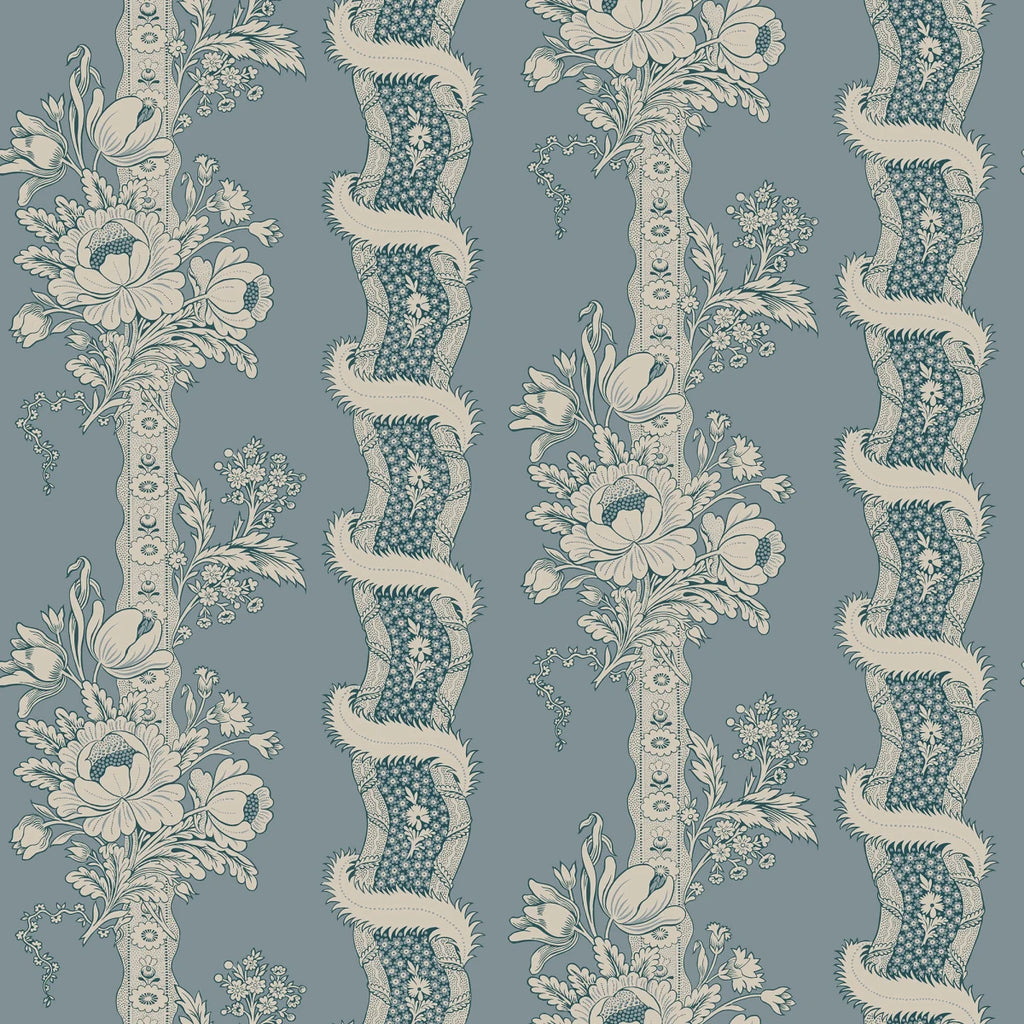 Alexandra Misty Blue wallpaper by Sandberg – stripe design