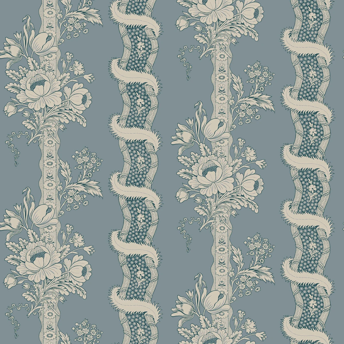 Alexandra Misty Blue wallpaper by Sandberg – stripe design