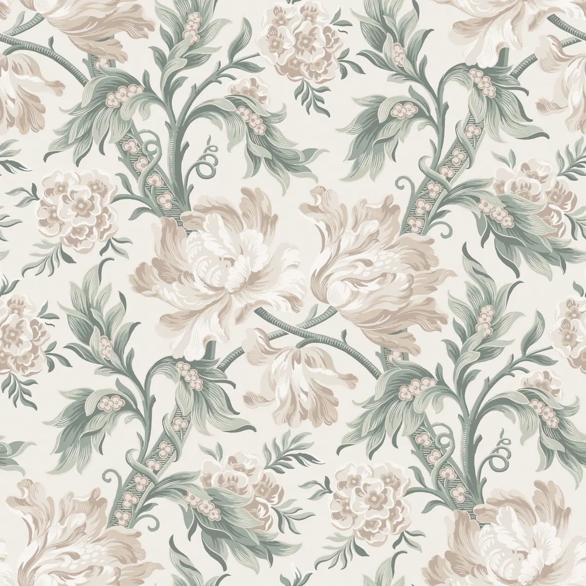 Amelia Eggshell wallpaper by Sandberg – floral design