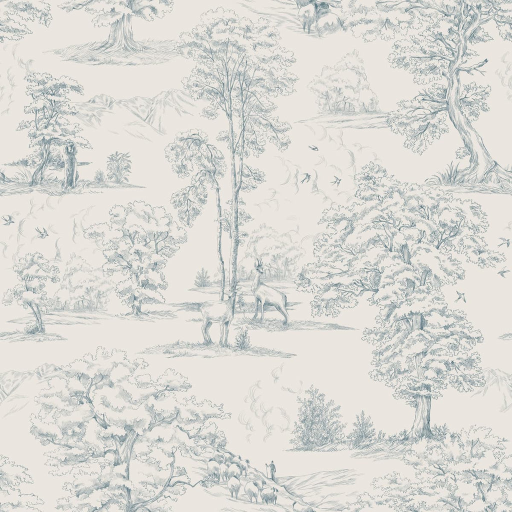 Montfort Indigo Blue wallpaper by Sandberg – botanical design