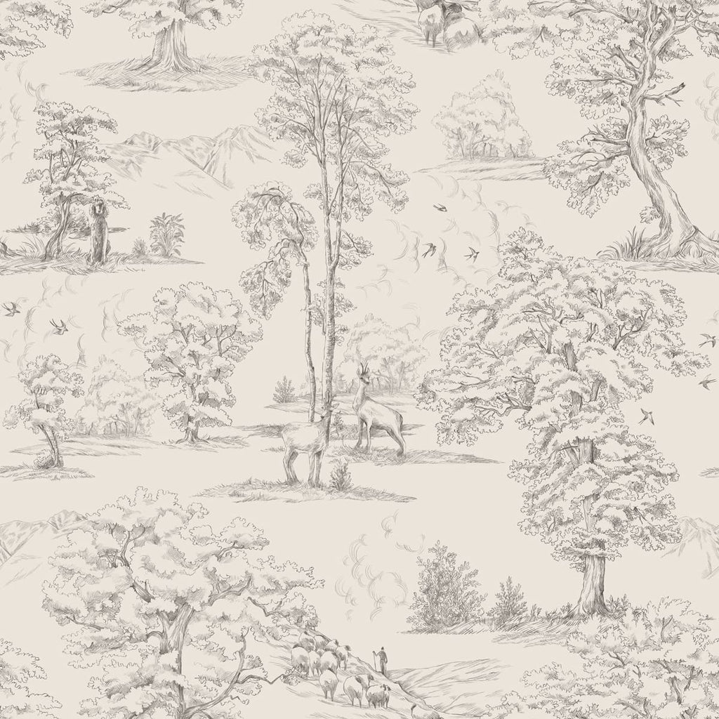Montfort Graphite wallpaper by Sandberg – botanical design