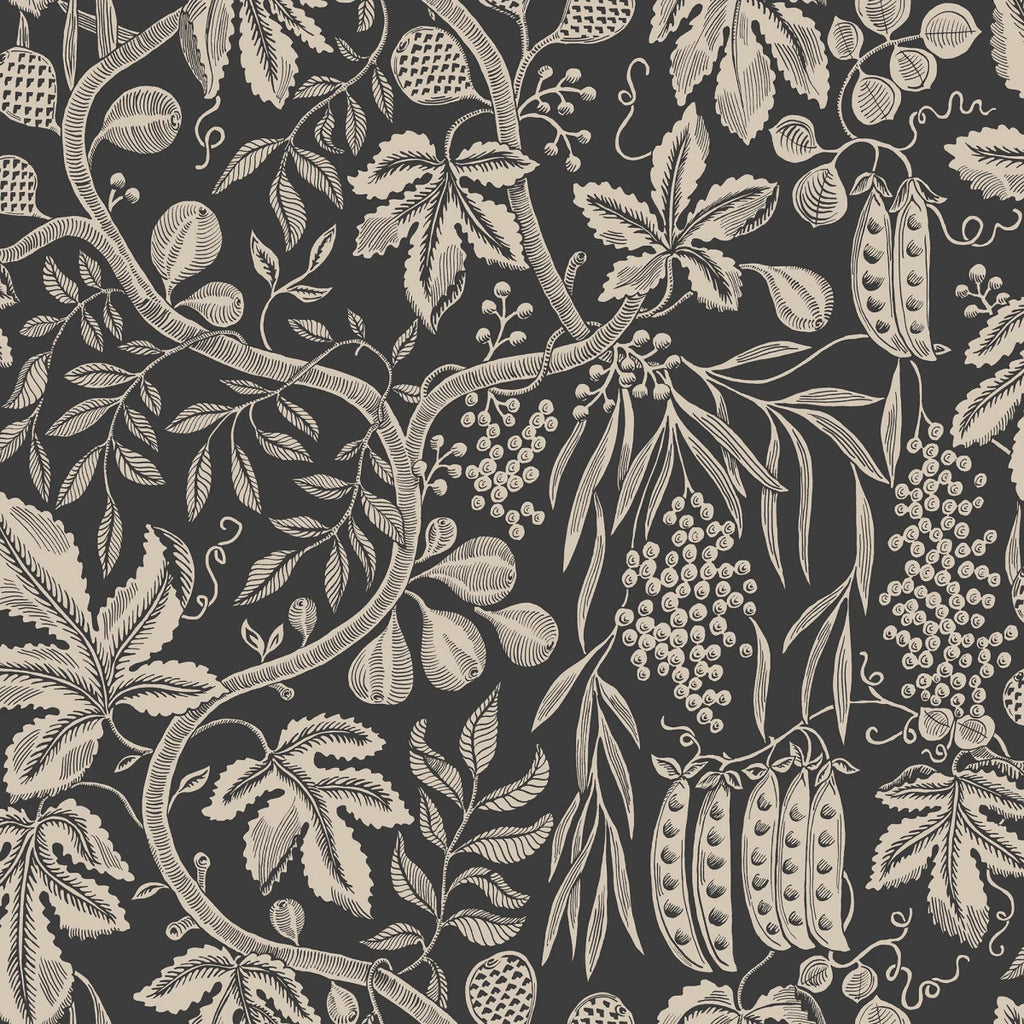 Fig Garden Charcoal wallpaper by Sandberg – botanical design
