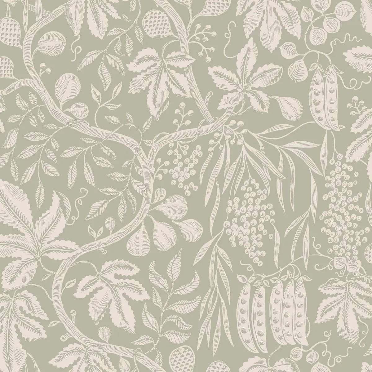Fig Garden Garden Green wallpaper by Sandberg – botanical design