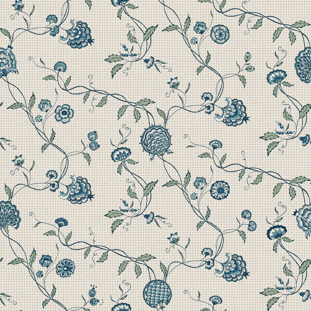 Adelaide Blue wallpaper by Sandberg – floral design