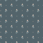 Mimi wallpaper by Sandberg – Blue – Indigo Blue colourway, flat pattern repeat