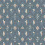 Turtledove Barn Indigo Blue wallpaper by Sandberg – geometric design