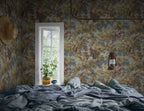 Benjamin wallpaper by Sandberg – botanical design, Green – Forest Green – styled in a room setting, view 2