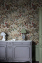 Benjamin wallpaper by Sandberg – botanical design, Sage Green – styled in a room setting, view 6