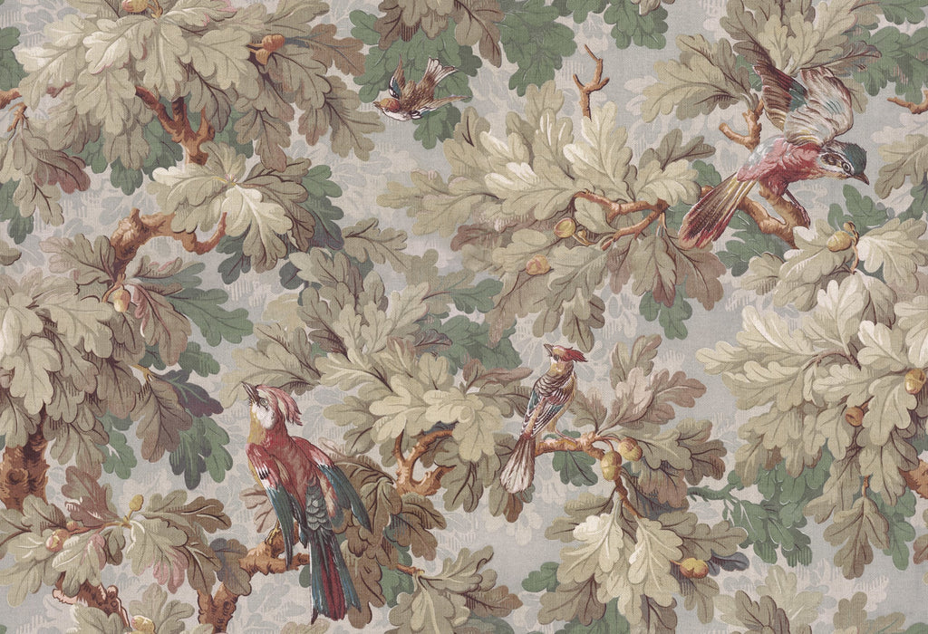 Benjamin wallpaper by Sandberg – botanical design, Sage Green – flat swatch showing the repeat, view 3