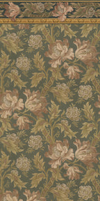 Esther wallpaper by Sandberg – botanical design, Green – Forest Green – flat swatch showing the repeat