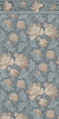 Esther wallpaper by Sandberg – botanical design, Blue – Misty Blue – flat swatch showing the repeat, view 2