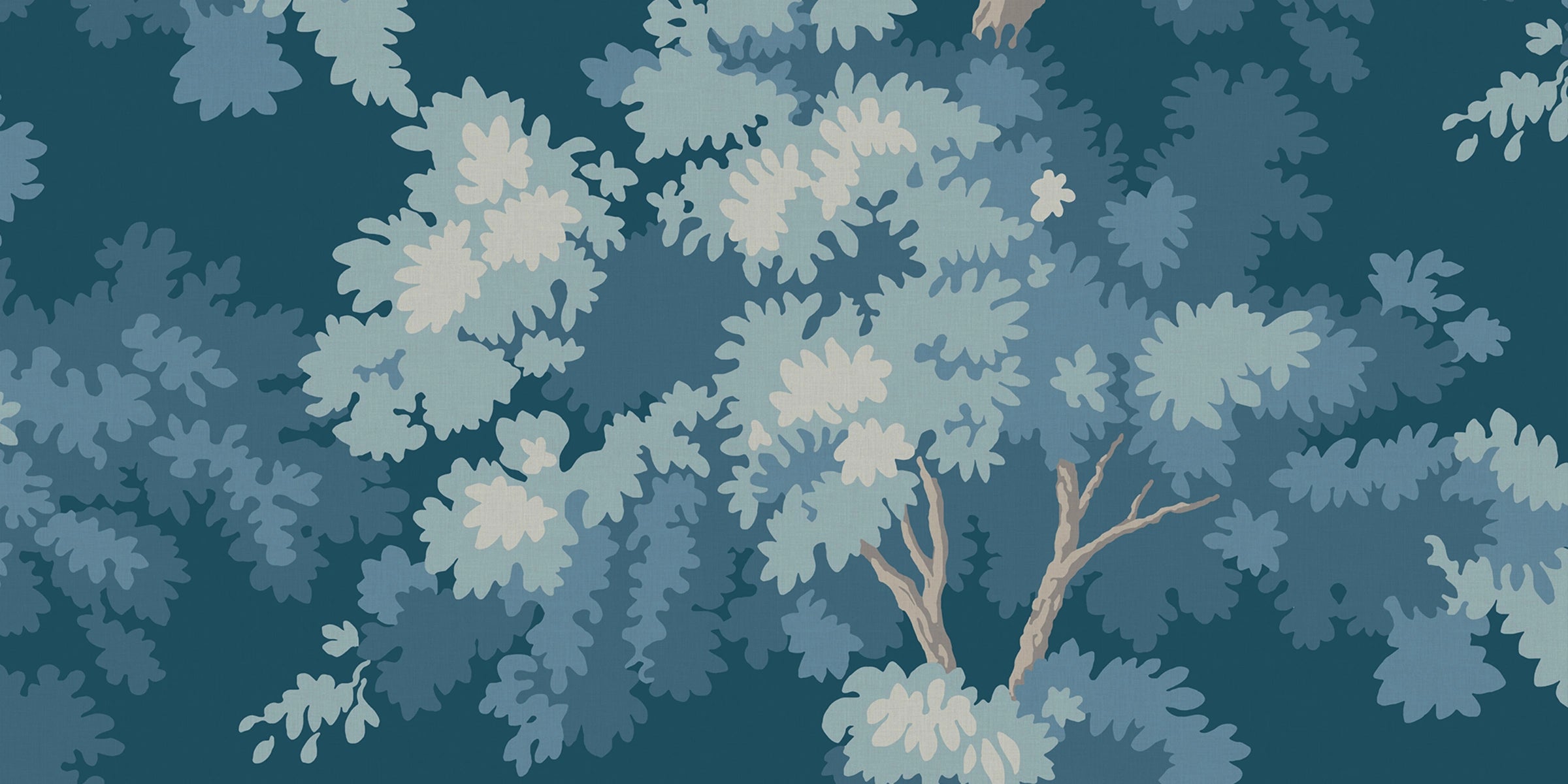Raphael Mural wall mural by Sandberg – forest & woodland design, Blue – Midnight Blue