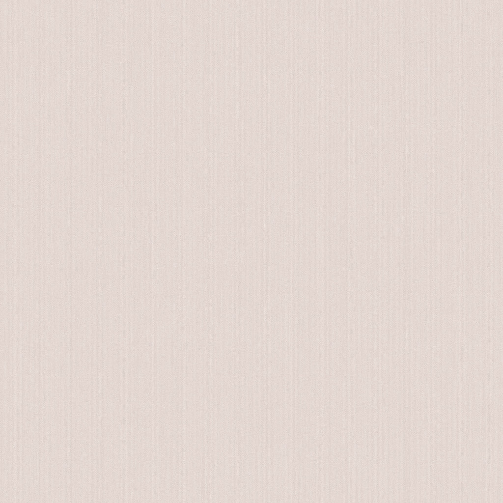Linne wallpaper by Sandberg in soft blush pink, flat roll swatch with a fine woven linen texture