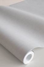 Linne wallpaper by Sandberg in Misty Blue, close detail of the print