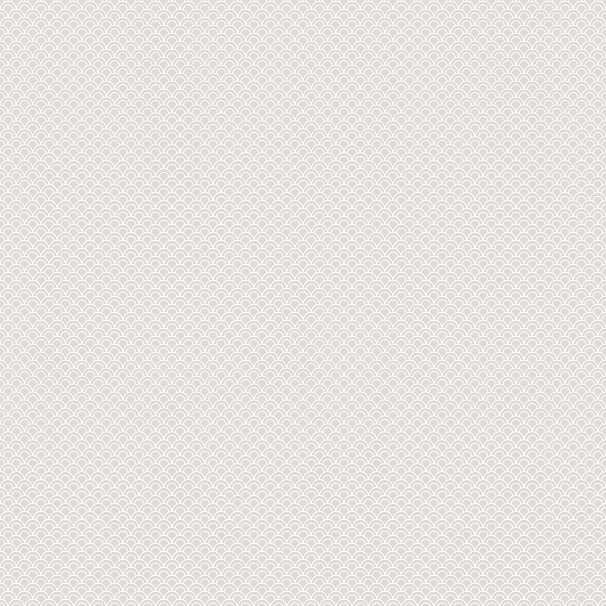 Valv wallpaper by Sandberg in pale grey, small repeating scallop-arch pattern, flat roll swatch