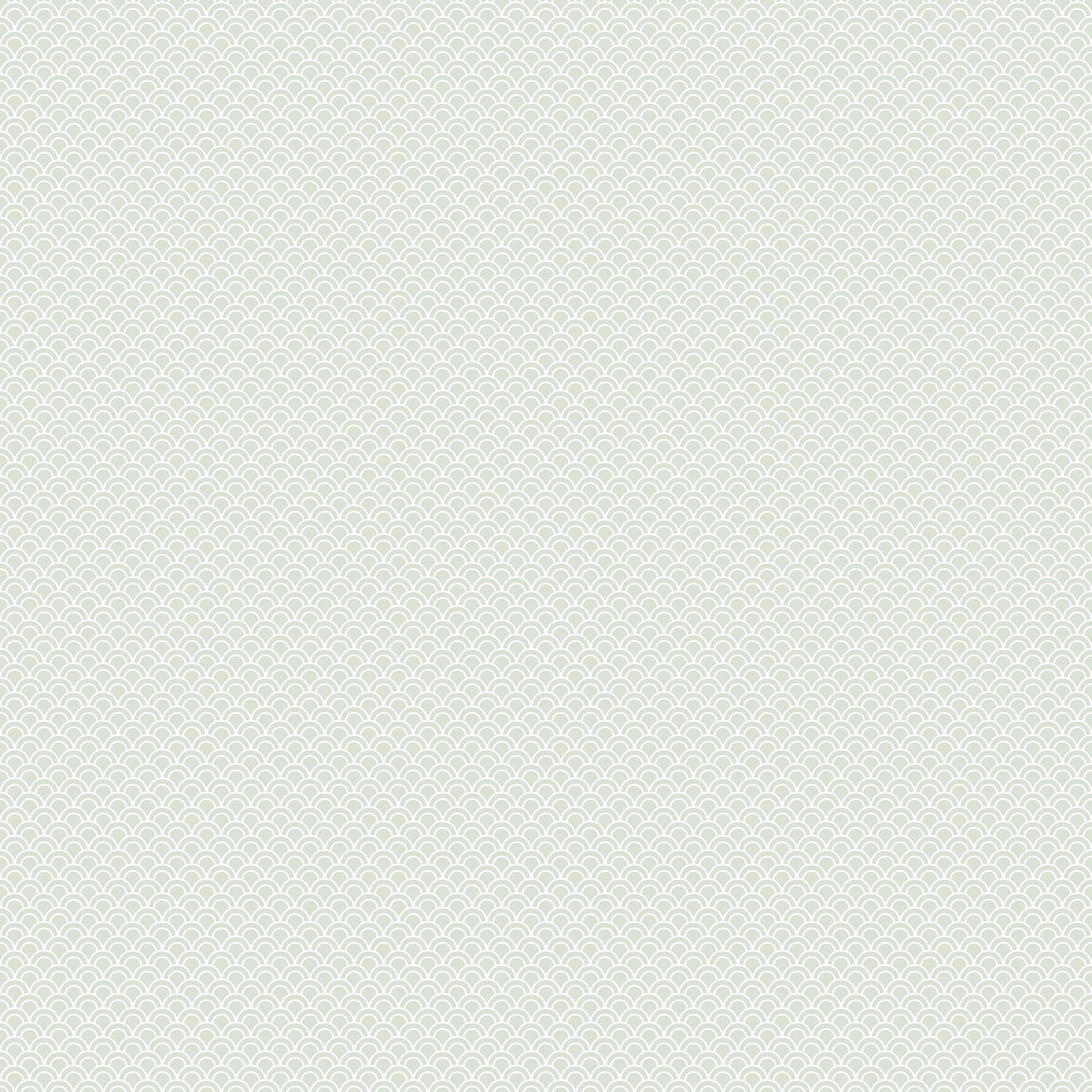 Valv wallpaper by Sandberg, tiny tonal scallop arches in soft sage green, flat roll swatch